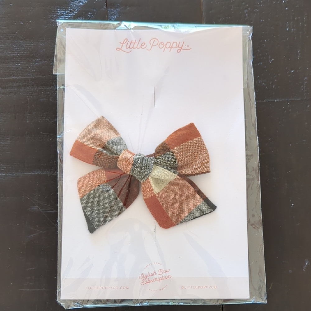 Fall Tones Plaid Bow